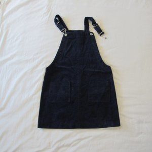 Dark Blue Corduroy Overall Dress